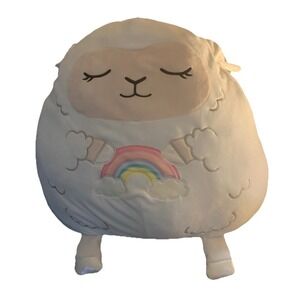 Squishamallow Blossom Lamb 18' large Retired  Justice Exclusive Rainbow Plush